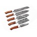 Smart & Sharp Custom Handmade Damascus Chef Knives Set/Kitchen Knives 5 Pieces Set SS-17313( Rose Wood )